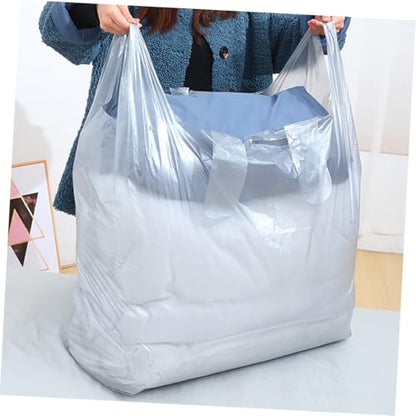 SOLUSTRE 10pcs Large Storage Bags for Clothes and Quilts Pe Material Portable Moving Bags for Blankets and Towel Organization for Home and Travel Gray