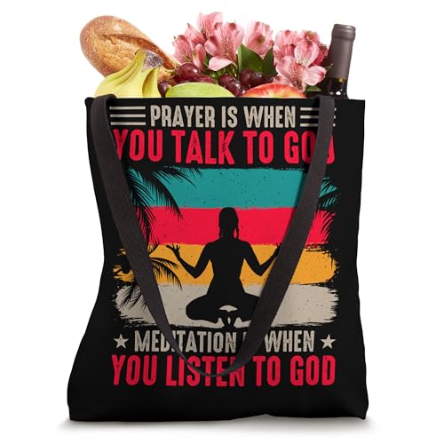 Prayer Meditation Listener Mindful Soul Yoga Nature Calm Tote Bag