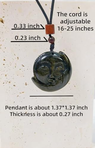 Crystal Pendant Necklaces Healing love Women's Men's choker Obsidian Tiger eye White Crystal Black Gold waterproof dainty Charm stackable statement Cute Stone necklace Unisex - style: Crystal pendant Golden Sunmoon