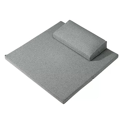 BRAGUE Meditation Cushion Set, Yoga Meditation Pillow for Sitting On The Floor, Large Square Meditation Cushion and Pillow Set for Double Plate (Color : Gray, Size : 80cm)