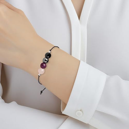 Negative Energy Protection Bracelet, Anxiety Bracelet For Women, Men, Protection Jewelry Gift For Her, Him, Pulsera De Proteccion Para Mujer, Calming Anxiety Relief Items (Empath Protection)