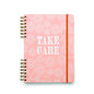 DesignWorks Ink Pink Take Care Spiral Mindfulness Notebook Guided Gratitude and Wellness Journal Undated Daily Planner With Self Care and Activity Prompts and Stickers, 7.5" x 10.25