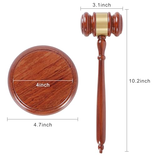 Wooden Gavel and Block Set, Apexstone Wooden Gavel and Sound Block Set for Lawyer Judge Auction Sale Gift