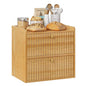 Trironsun Rustic Bread Box for Kitchen Countertop Bamboo Bread Storage Container Bin Double Layer BreadBox Farmhouse Large Capacity Food Organizer (Natural Bamboo) - color: Natural Bamboo