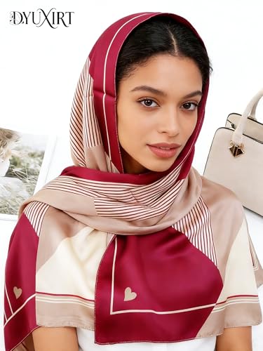 100% Mulberry Silk Oversized Women’s Sun-Shielding Shawl Formal Evening Neckwear Featherlight Airy - color: N16-blush Gleam Scarf（69" X 21"inch）