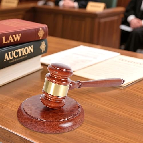 Wooden Gavel and Block Set, Apexstone Wooden Gavel and Sound Block Set for Lawyer Judge Auction Sale Gift