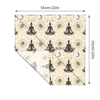 Yoga Meditation (10) Print Large Bandana For Men Women, 22 × 22 In Head Scarf,Cowboy Bandana Headwrap Neck Scarf