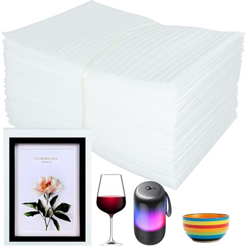 50 Pack Foam Pouches, Cushion Foam Pouch for Moving and Storing, 10"X 12" Foam Wrap Pouches Protect Fragile Items, Protect mug, Glasses, China, and Dishes, Packing supplies - size: 10"X 12" 50PCS