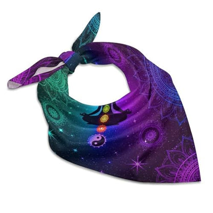 Women's Boho Head Scarf, Stylish Hair Wrap & Reusable Face Mask for Summer Outings - color: Style (409), size: 18"x18"