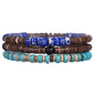 Vintage Multilayer African Turpine Wood Beaded Stretch Bracelets Bohemian Retro Coconut Shell Stackable Elastic Bracelet for Women Men Summer Beach Vacation Holiday Jewelry Gifts - style: StyleB