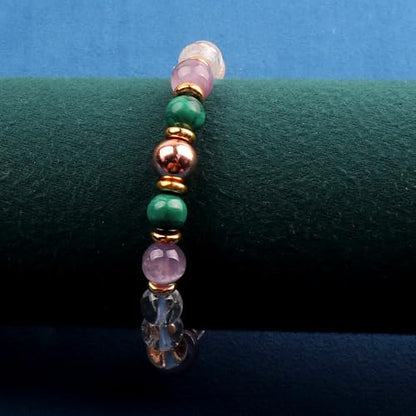 KSQS Healing Stone Bead Bracelet for Women, Natural Gemstones Balance Protection Bracelet, Spiritual Crystal Beads Bracelet Anxiety Relief with Meaning Card - style: Pain Relief