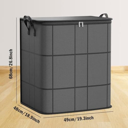 1 Pcs 180L Sturdy Oversized Storage Bag Organizer,Waterproof Non-Woven Moving Bags with Double Zippers & Reinforced Handles for Moving Supplies,Traveling,Clothes,Blankets