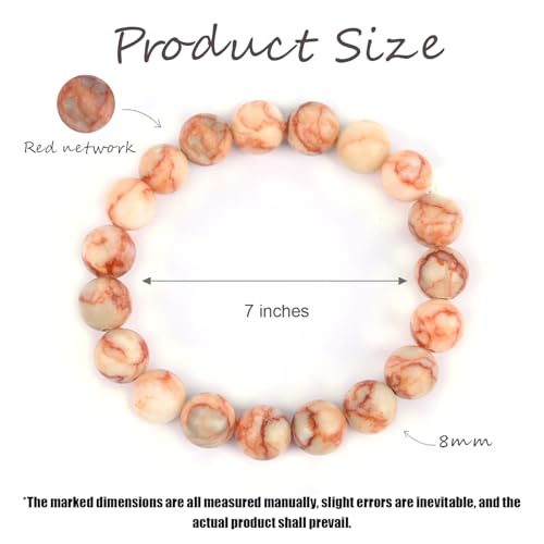Natural Energy Healing Stone Charm Bracelet 8mm Natural Energy Healing Lava Rock Bracelet - Unisex - color: ZLY-Red network