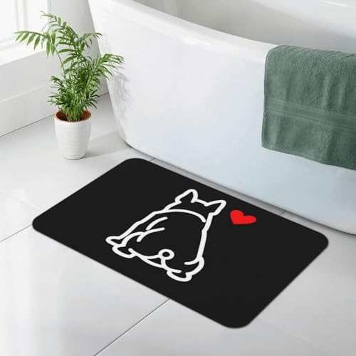 Absorben Non-Slip Bath Shower Mat Indoor Outdoor Frontdoor Home Decor Perfect for Bedroom Livingroom Diningroom Playroom Funny French Bulldog Puppy Dog - color: Pattern 358