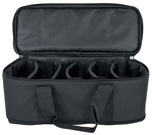 Rockville MINI RF BAG Carry Case for 5 MINI RF or IR Lights, Padded Interior, Adjustable Dividers, Perfect for Transport & Storage