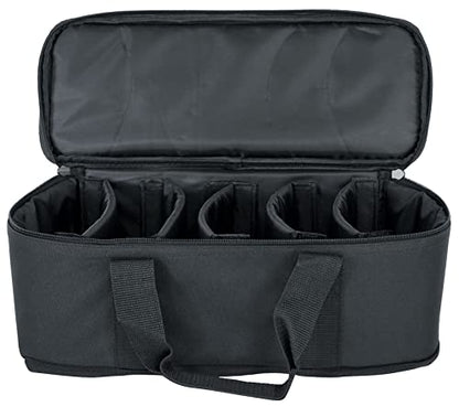 Rockville MINI RF BAG Carry Case for 5 MINI RF or IR Lights, Padded Interior, Adjustable Dividers, Perfect for Transport & Storage