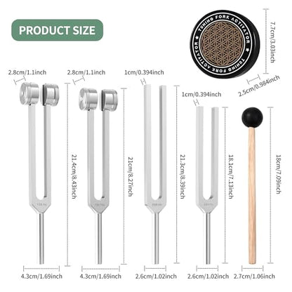128 hz Tuning Fork Healing Instrument Tuning Forks for Meditation Yoga and Chakra Energy Sound Therapy & Stress Relief - Perfect Spiritual Gift for Women & Men
