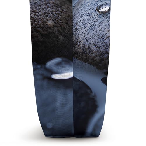 Pebble Rock with Flower Yoga Meditation Tote Bag