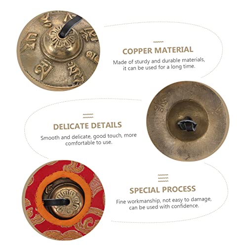 1set Yoga Instrument Jingle Bell Cymbals Chime Meditation Bell Tibetan Meditation Bowl Decorative Percussion