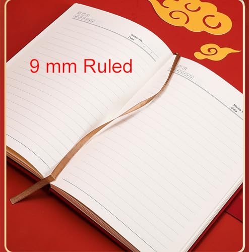 Hardcover Journal Notebook, 1 Pcs A5 PU Leather Cover With Bandage 96 Sheets (192 Pages) 9 mm Ruled Diary Notebooks (brown) - color: brown