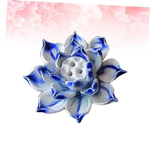 ABOOFAN Ceramic Lotus Adornment Creative Decorative Table Ornament for Home Accessories Unique Handmade Crafts for Desk Bookshelf Display Elegant Zen Style