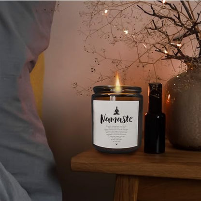 Mancheng-zi Namaste Candle - Yoga & Meditation Gift for Women, Spiritual Room Decor