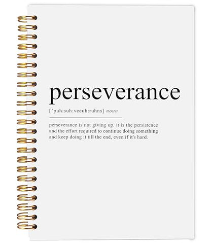 Perseverance Definition Inspirational Notebook, Motivational Journal, Inspirational Gifts for Coworkers Women Men, Inspiring Work Spiral Notebooks 5.5x8.3 Inch - color: 15-explanation-notebook