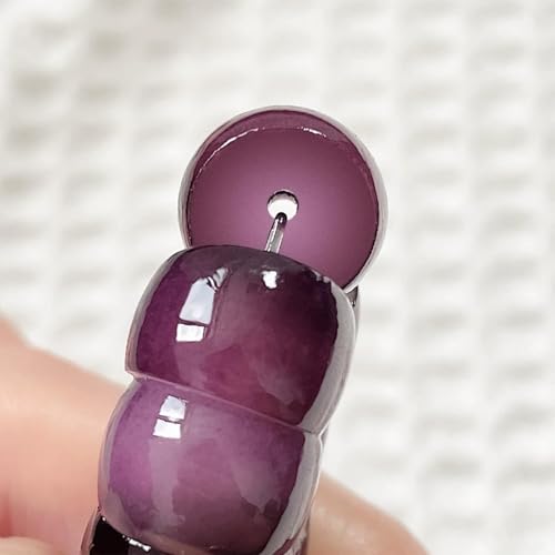Roe Dolph Bodhi Bead Fidget Anxiety Bracelet for Women Men Chunky Stretch Beaded Mindful Jewelry Daily Reminder Gift for Mom Wife Friend - color: A5:purple