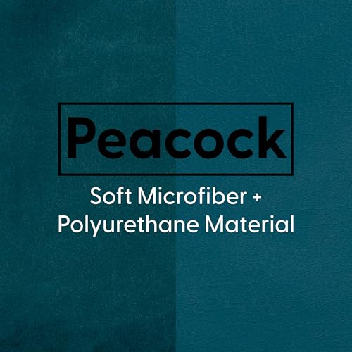 Factory Direct Partners FDP Overstuffed 16 inch Round Velvety and Vinyl Floor Cushions with Handles Flexible Seating for Home, Lounge, Yoga Studio, Deluxe Foam (2-Piece) - Peacock - color: Peacock
