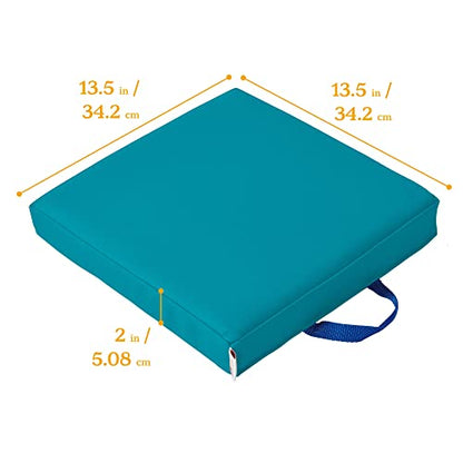 ECR4Kids SoftZone Floor Cushions, Square, Flexible Seating, Turquoise, 6-Piece - color: Turquoise