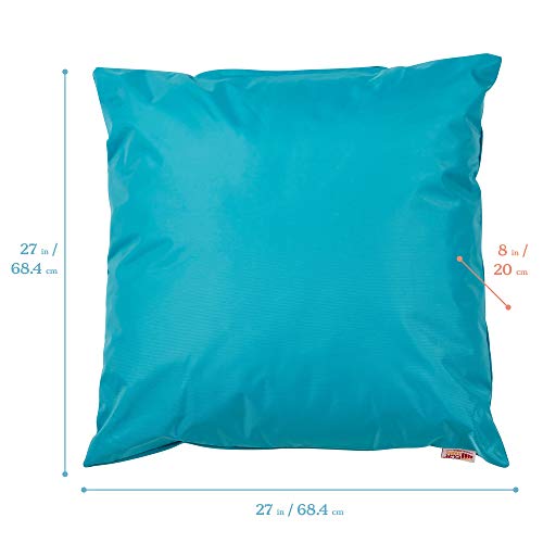 ECR4Kids Jumbo Indoor/Outdoor Kids Floor Pillow Cushion, 27in x 27in, Classroom Essentials, Turquoise - color: Turquoise