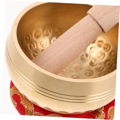 Singing Bowl Set Complete Meditation Kit with Cushion Mallet Pouch for Yoga Mindfulness Relaxation Vintage Sound Bowls for Calming Acoustics and Spiritual Practices