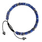 VIBILIA Healing Crystal Bracelets Beaded Bracelets for Men Women Natural Stone Adjustable Bracelets Unique Gifts for Father Son Grandfather Brother Friend - color: Lapis Lazuli