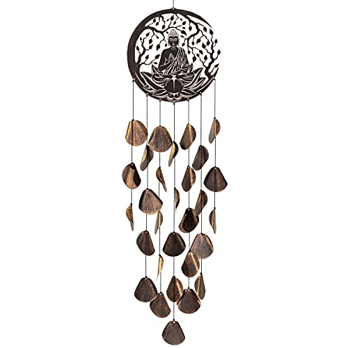 VP Home Shimmering Serenity Buddha Outdoor Garden Decor Wind Chime - color: Zen Buddha Serenity