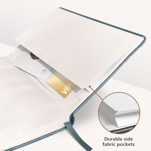 Lined Journal Notebook for Women Men, 256 Pages, Medium 5.7 in x 8.3 in - 100 GSM Thick Paper – Hardcover Leather Journals for Writing, Work, School, Note Taking, Diary Notepad,Blue - color: Blue