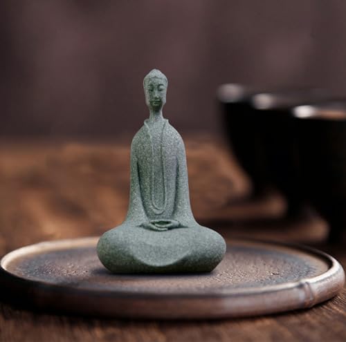 Home Buddha Statue for Home, Zen Desktop Buddha Statue Set of 3, Chinese-Style Tranquil Decorative Figurines for Zen Gardens and Meditation Spaces,