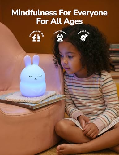 Breathing Pal 'Bonnie'- Mindfulness Breathing Light, Guided Visual Meditation Breathing Light, Anxiety Relief Items for Calm Down Corner/Meditation/Sleep for Adult&Kid - size: Bonnie (Bunny)
