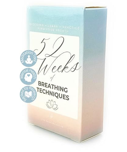Calm Collective 52 Breathwork Cards - Vagus Nerve Breathing Exercises for Anxiety Relief, Emotional Regulation, & Cortisol Manager - Biohack Mental Health & Relaxation Gift (Travel Size)