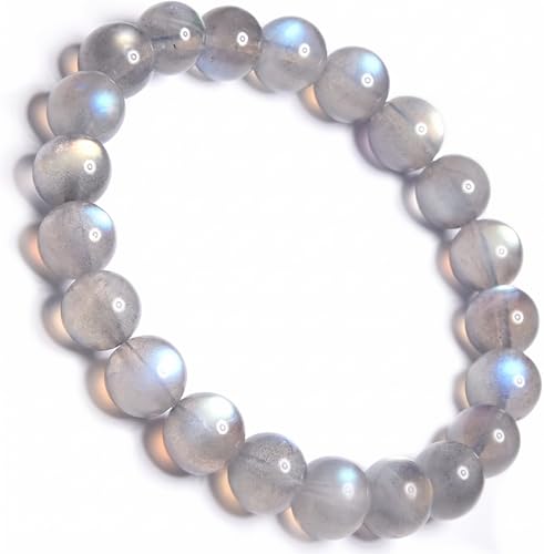 ILLUMINIA 5A Grade Natural Crystal Gemstone Bracelet | Healing Energy Charged Quartz Stone Bead | Handcrafted Stretch Bracelet for Women Men Teens - color: Labradorite, size: Small - 7mm bead