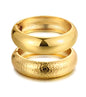Chunky Gold Bangle Bracelets for Women, Dainty 14k Gold Plated Big Stackable Bangles Set, Trendy Statement Cuff Bracelet Stack Fashion Jewelry Gifts - style: 2 Chunky bangles