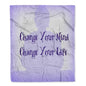 3dRose Meditation- Change Your Mind, Change Your Life- Inspirational Silktouch Minky Blanket