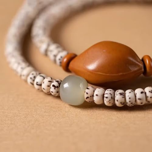 Natural Star Moon Bodhi Bracelet for Women Men Double-loop Winding Star Moon Bead Bracelet Meditatioon Healing Anxiety Relief Energy Buddha Bead Bracelets Birthday Gift - color: Bodhi 73