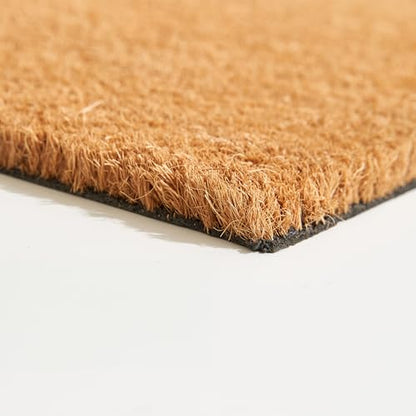 Coco Coir Door Mat with Heavy Duty Backing, Welcome Doormat (17" x 30"), Doormat Entrance (Plain - 8Pack) - color: Plain - 8pack