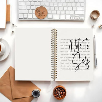 Note To Self Mental Health Journal, Therapy Journal for Mental Health, Mental Health Counselor Gifts, Mental Health Journal for Women, Hardcover Spiral Notebook 160 Pages 5.5x8.3 Inch - color: Note To Self