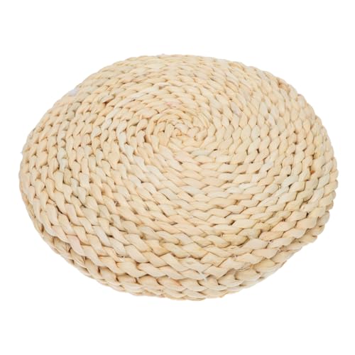 Thick Woven Meditation Cushion Mat Handmade Straw Tatami Floor Pad for Yoga Comfortable Seating for Home Meditation and Relaxation