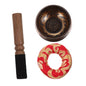 Unomor Handcrafted Tibetan Singing Bowl with Wood Rod and Cushion for Yoga Meditation Stress Relief Mindfulness Chakra Healing Relaxation and Home Decor
