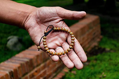 Handmade Tibetan Medicine Wrist Mala Bracelet – Buddhist Meditation Prayer Beads Healing Mala - style: wood medicine bracelet