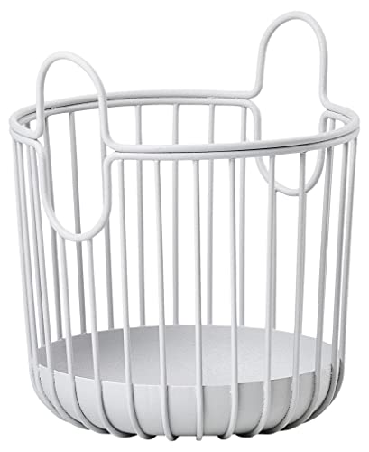 Zone Denmark Inu Basket - Stylish and Functional Storage for Kitchen, Bathroom, Children's Room, and Home Office - Powder-coated steel - 4.1" x 5.3" inches - X-Small - Soft Grey - color: Soft Gray
