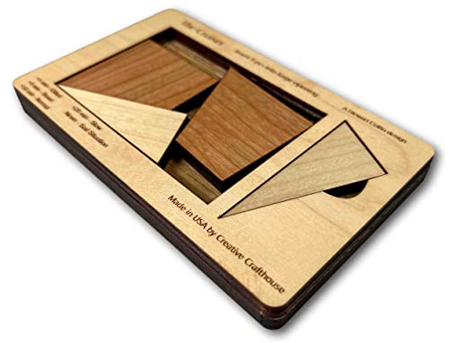 for Puzzle Lovers - The Cruiser - 4 Piece Wooden Brain Teaser - Hard to Buy for Gifts - Made in USA - style: The Cruiser