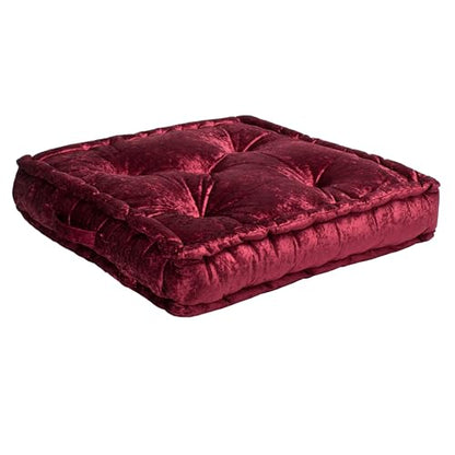 SAFAVIEH Home Collection Belia Burgundy 18-inch Square Floor Pillow with Insert - color: Burgundy, size: 18 x 18-Inch
